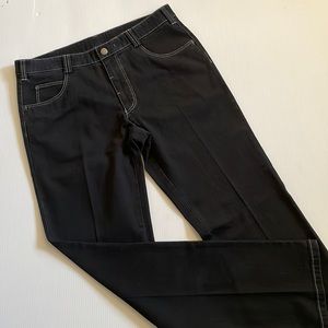Meyer Diego dark blue five pocket straight leg denim.  Men’s size 34 x 32